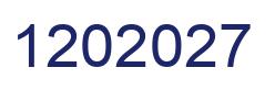 Number 1202027 blue image