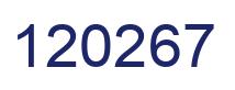 Number 120267 blue image