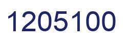 Number 1205100 blue image
