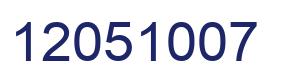 Number 12051007 blue image