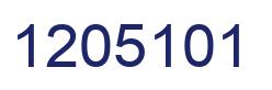 Number 1205101 blue image