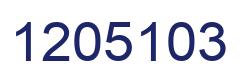 Number 1205103 blue image