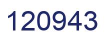 Number 120943 blue image
