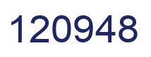 Number 120948 blue image