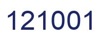 Número 121001 imagen azul