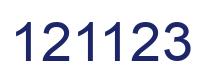 Number 121123 blue image