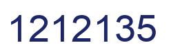 Number 1212135 blue image
