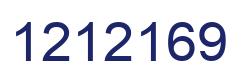 Number 1212169 blue image