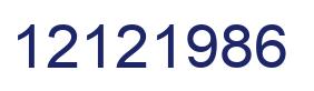 Número 12121986 imagen azul