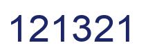 Number 121321 blue image