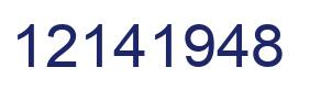 Number 12141948 blue image