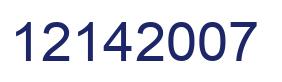 Número 12142007 imagen azul