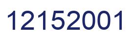 Número 12152001 imagen azul