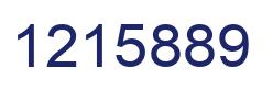 Number 1215889 blue image