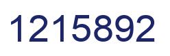 Number 1215892 blue image