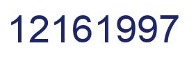 Número 12161997 imagen azul
