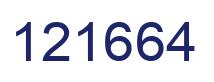 Number 121664 blue image