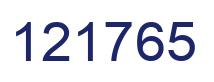 Number 121765 blue image