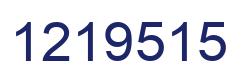 Number 1219515 blue image