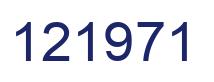 Number 121971 blue image
