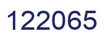Number 122065 blue image
