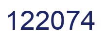 Number 122074 blue image
