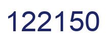 Number 122150 blue image