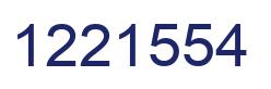 Number 1221554 blue image