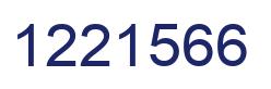 Number 1221566 blue image