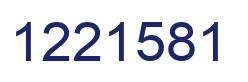Number 1221581 blue image