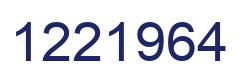 Number 1221964 blue image