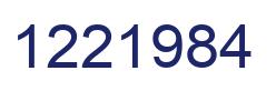 Number 1221984 blue image