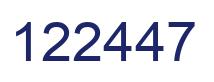 Number 122447 blue image