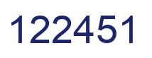 Number 122451 blue image