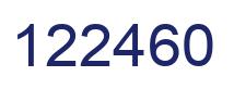 Number 122460 blue image