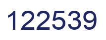 Number 122539 blue image
