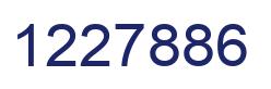 Number 1227886 blue image