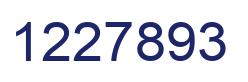 Number 1227893 blue image