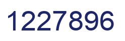 Number 1227896 blue image