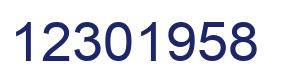 Number 12301958 blue image