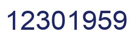 Number 12301959 blue image