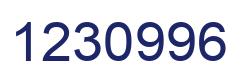 Number 1230996 blue image
