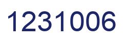 Number 1231006 blue image