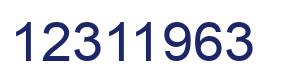 Number 12311963 blue image