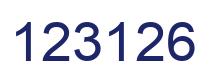 Number 123126 blue image