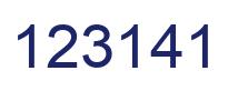 Número 123141 imagen azul