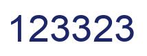 Number 123323 blue image