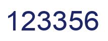Number 123356 blue image