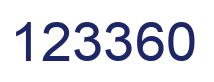 Number 123360 blue image