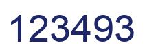 Number 123493 blue image